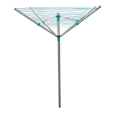 Image of JVL 4 Arm Aluminium Rotary Airer, 50 Metre, Grey
