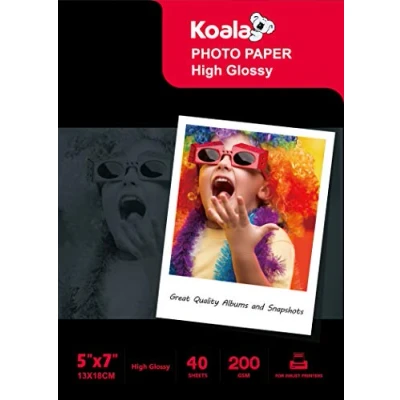 Image of KOALA Inkjet Photo Glossy Paper 13x18 cm 200gsm 40 Sheets for Canon HP Epson Printer