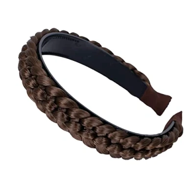 Image of CAISHA Headband Ponytail Braided Hair piece band Accessories Light Brown HR8