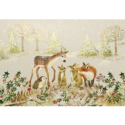 Image of Furry Friends Small Boxed Holiday Cards (Christmas Cards, Greeting Cards)