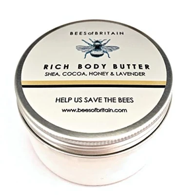 Image of Bees of BRITAIN 99% Natural Body Cream Honey, Lavender. Soothe, Nourish, Hydrate Dry Skin. pH 5.5, Sensitive We Donate 5% our Profit to Save + Pollinators.100g