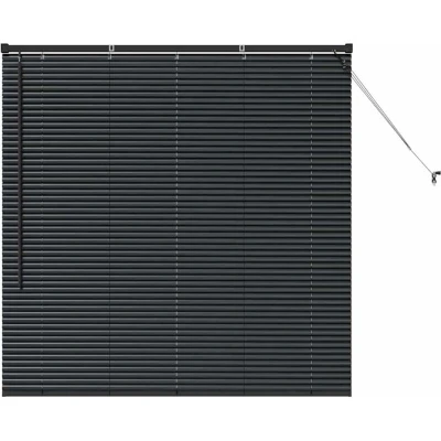 Image of With Curtains Other Manual Black 130 x cm Aluminium Vidaxl