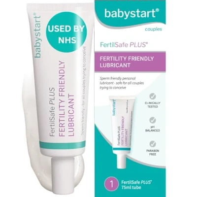 Image of Babystart Fertility Lubricant FertilSafe Plus Lubricating Gel Tube 75ml Natural, Water Based Lubrification, Paraben Free, Personal Fertile Friendly for Couples Trying a Baby
