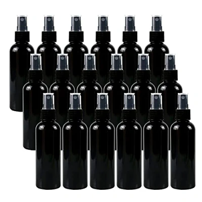 Image of ZEOABSY 24 Pcs Black 100ml Empty Fine Mist Plastic Spray Bottles Travel Atomiser Bottle Set, Portable Small Refillable Sprayer with Pump Head, 2 Funnels
