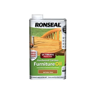 Image of Ronseal UHWGFOT1L 1 Litre Ultimate Protection Hardwood Garden Furniture Oil Teak