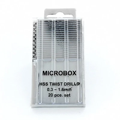 Image of Modelcraft 0.3 1.6 mm Microbox Drill Set, Pack of 20
