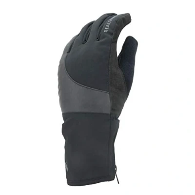 Image of SEALSKINZ Unisex Waterproof Cold Weather Reflective Cycle Glove Black, Small