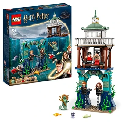 Image of LEGO Harry Potter Triwizard Tournament: The Black Lake, Goblet of Fire Building Toy Playset for Kids, Boys &amp; Girls with Boat Model and 5 Minifigures 76420