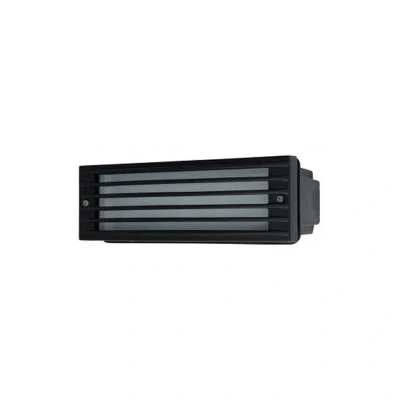 Image of LED Brick Light 12W 55 Degree Beam Angle Grid 4000K Black Kosnic Epping