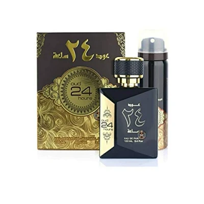 Image of Oud 24 hours 100ml Al Zafaran Black Orchid Perfume EDP + Free Deo