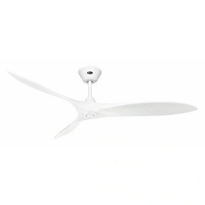 Image of CASAFAN Eco Airscrew Ceiling Fan, Rotor Blade 1520 mm, Matt White/Matt White