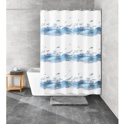 Image of Kleine Wolke Shower Curtain Polyester Crocus Blue 180 x cm