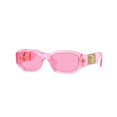 Image of Versace 710 Years Unisex Sunglasses for kids, Size: 48, Transparent pink