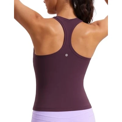 Image of CRZ Yoga Butterluxe Racerback Gym Vest Top for Women Sleeveless Sport Tank Tops Summer Fitness Shirts Comfort Camisole Deep Purple 12