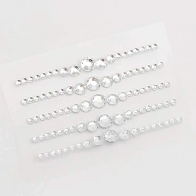 Image of 5cm Graduated Diamante Rhinestone Decoration Accent Self Adhesive Gem Craft Sticker (5 Pieces)
