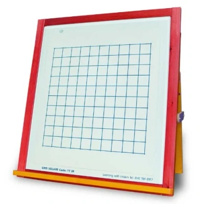 Image of GRID SQUARE OVERLAY large semi rigid plastic sheet for use with drywipe mar...