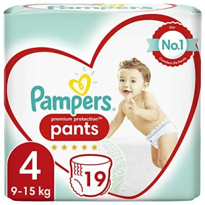 Image of Pampers Premium Protection Active Fit Pants Size 4 Maxi, Pack of 19