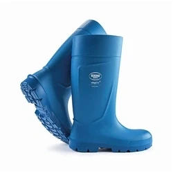 Image of Safety Boots Food Industry for Men and Women with Steel Toecap, Non Slip, Feather Light, Resistant to Oils, fats, Blood Chemical detergents, Insulating up 20 Degrees, Blue, UK 8 Mens Size