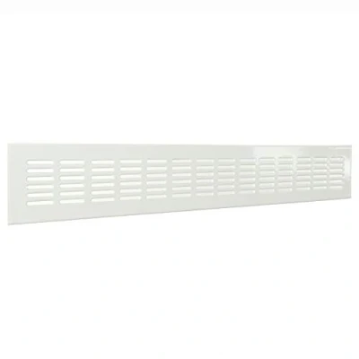 Image of The Ventilation gf386b y Rectangular Grill Recessed, 380 x 60 mm, White Painted Aluminium