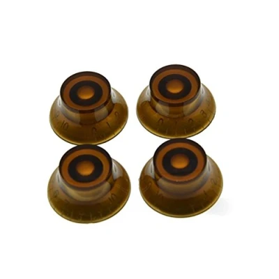 Image of KAISH 4pcs Amber LP Guitar Bell Knobs Top Hat for Les Paul