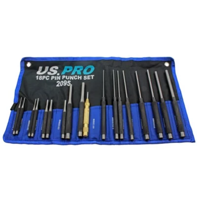 Image of US PRO 18pc Pin Punch Set With Automotive Centre 2095