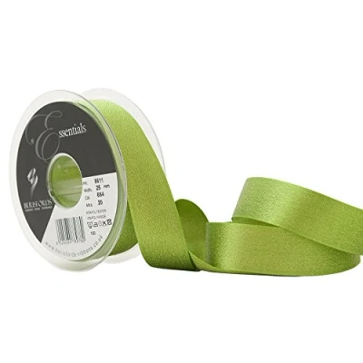 Image of Berisfords Glitter Satin Ribbon, Meadow, 25 mm