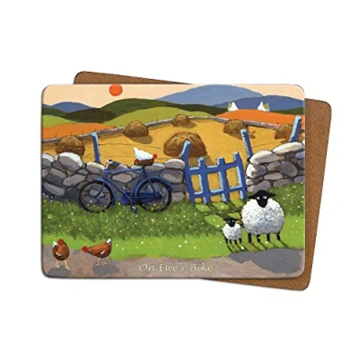 Image of Thomas Joseph On Ewer Bike Table Mat Sheep Gift