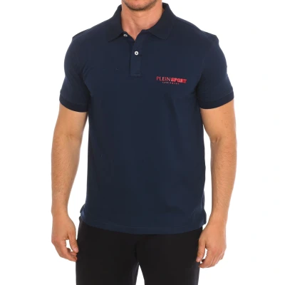 Image of Plein Sport PIPS500 Mens short sleeve polo Blue material_polyester Size Small
