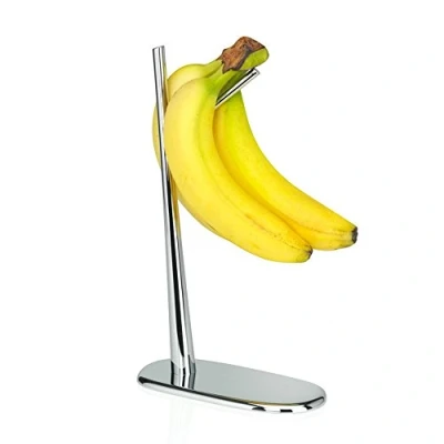 Image of Alessi Dear Charlie JT01 Banana Holder in Chrome Plated Zamak, Mirror Polished