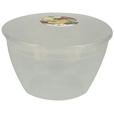 Image of Just Pudding Basins Plastic Basin with Lid Large Clear 4 Pints 2.27l