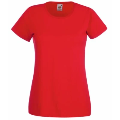 Image of Fruit of the Loom T Shirt, women&#039;s, red, L