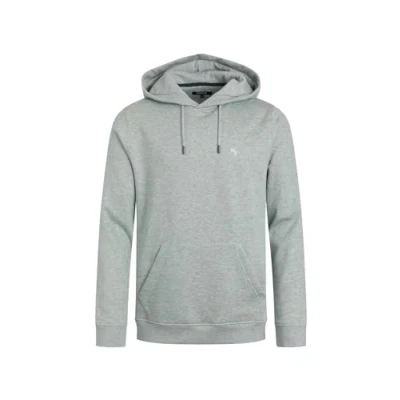 Image of Weird Fish Hugo Eco Branded Popover Hoodie Grey Marl Size 4XL