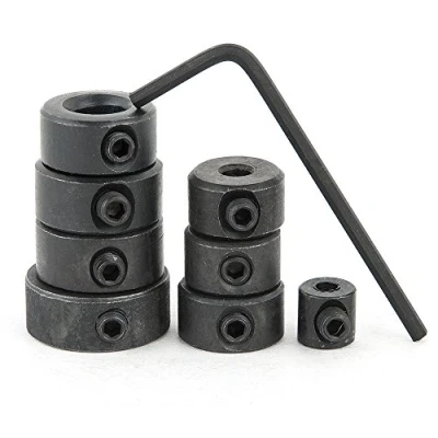 Image of Hakkin 9Pcs 3 16mm Drill Bit Depth Stop Collar Ring Positioner Locator Durable Heavy Duty Woodworking Limit with Allen Wrench Spacing Set 4 5 6 8 10 12