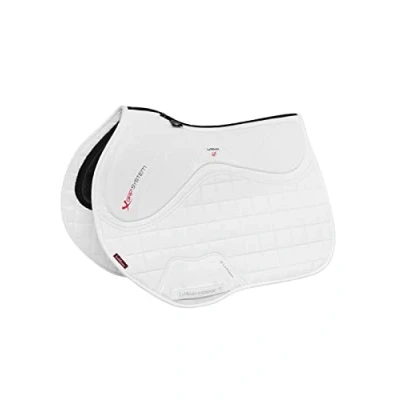 Image of LeMieux Dressage X Grip Twin Sided Square Saddle Pad Pads for Horses Equestrian Riding Equipment and Accessories (White Large)