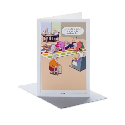 Image of UK Greetings Birthday Card for Her/Friend Funny Age Cartoon Design