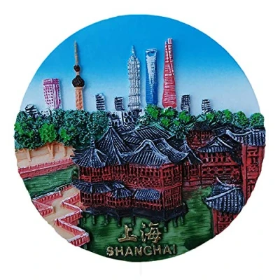 Image of 3D Shanghai China Souvenir Fridge magnet Sticker, Home &amp; Kitchen Decoration refrigerator