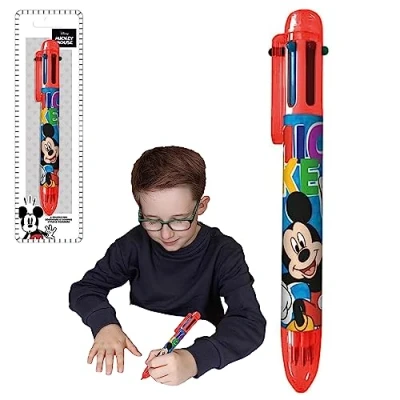 Image of SRV Hub Mickey Mouse Colouring Pen Boys 6 Color Gift Pens for Kids Gel Party Supplies, Prizes Favors Birthday 3+Years