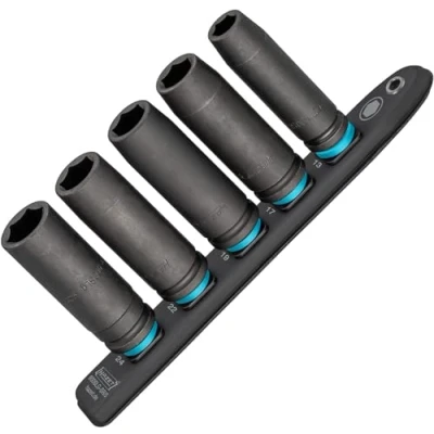 Image of HAZET Smart Rail 900Slg SR/5 Magnetic Base with 5 Slots, Drive: Square 12.5 mm (1/2 Inch), Output: External Hexagonal Flexible Plastic Socket Strip for Spanner