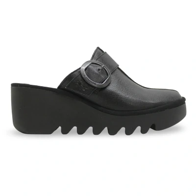 Image of Fly London BLOK586FLY Mousse Leather Women&#039;s Heels Sandals