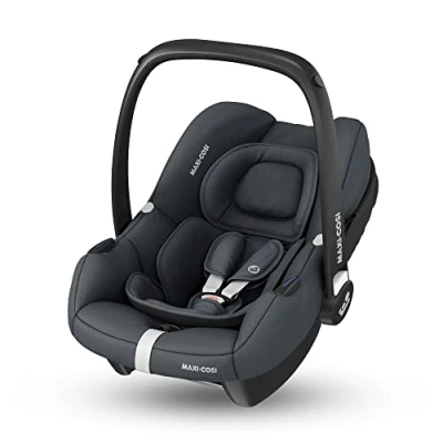 Image of Maxi Cosi CabrioFix i Size, Baby Car Seat, 012 Months, Max. 12kg, Lightweight Seat Newborn (3.2kg), Large Sun Canopy, Extra Padded Fits most Pushchairs, Essential Graphite