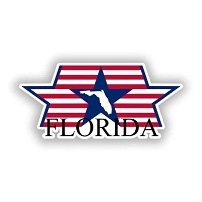Image of 2 x 10cm/100mm Florida Vinyl Stickers Travel Luggage #10535