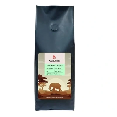 Image of Kaphi Beans Roasted Coffee Oromia Ethiopia Medium Roast 100% Arabica Freshly Whole (Pack of 1kg)