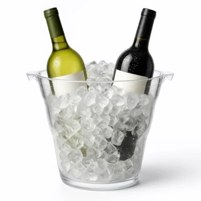 Image of Chabrias Ltd. 16 pt. Clear Double Wine Bucket BPA Free SAN Plastic
