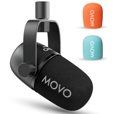 Image of Movo CastMic Dynamic XLR Podcast Microphone for PC, Gaming, Streaming, YouTube, and Musicians Cardioid Mic Content Creators