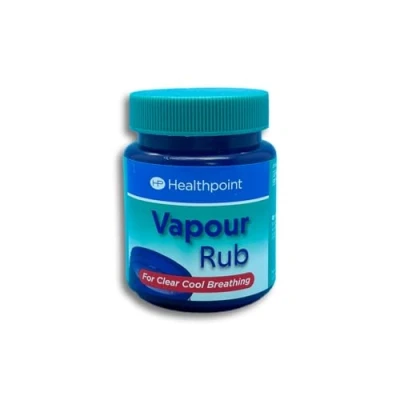Image of Healthpoint Vapour Rub For Coughs, Colds, Catarrh And Sore Throat, Camphor, Menthol Eucalyptus Oil Easier Clearer Breathing, Relief Upper Airway Congestion, Helps Sleep, 100g