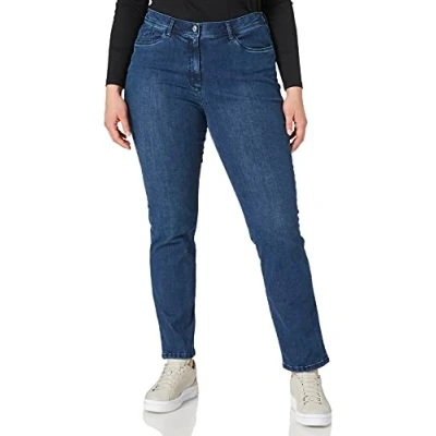 Image of Raphaela by Brax Women&#039;s Style Laura 5 Pocket Magic Waist Ultra Dynamic Denim Super Slim Pants, Stoned, 31W x 30L