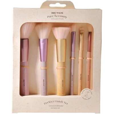 Image of Beter Set pennelli per trucco Pure Harmony, 6 viso e occhi, trucco, cipria, fondotinta, blush ombretti, Make up Brush, Ideale regalo, Natale