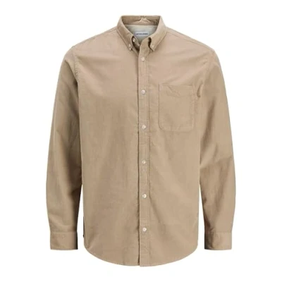 Image of JACK &amp; JONES Men's Jjeclassic Cord Shirt L/S Sn, Crockery, XXL