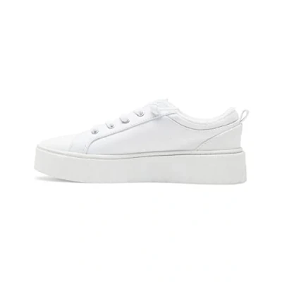 Image of Roxy Women&#039;s Sheilahh Slip on Platform Sneaker Shoe, White/M Silver Exc, 7 UK