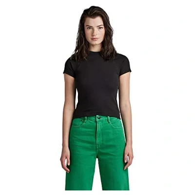 Image of G STAR RAW Women&#039;s Cropped Ultra Slim Top, black (dk D22767 D275 6484), XS